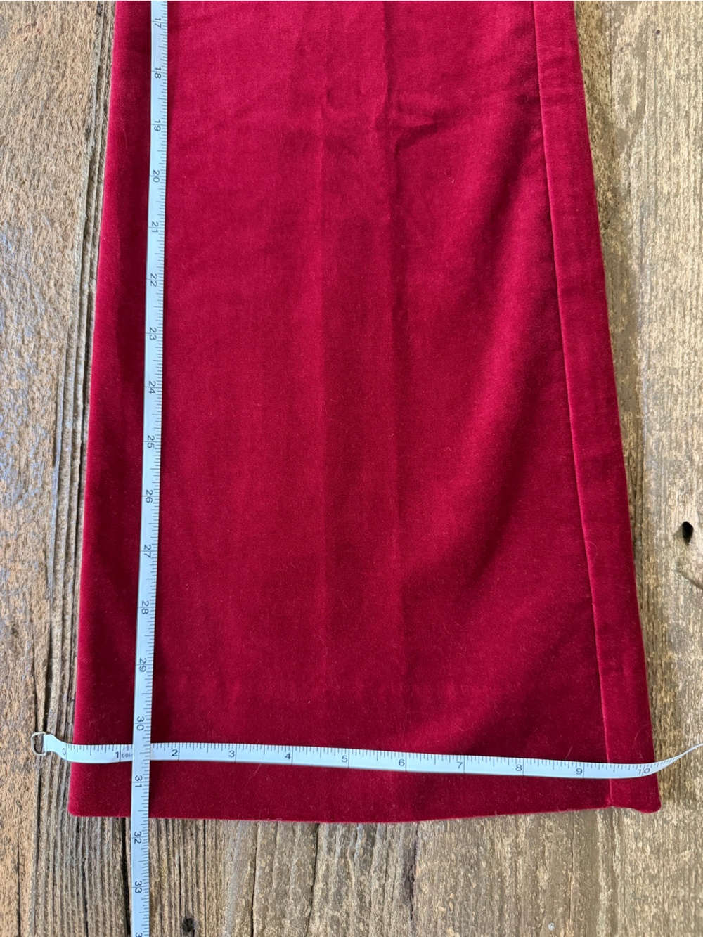 CAbi Ford Red Velvet Suit Set XS 2 Jacket Trouser Holiday Party - Picture 14 of 15
